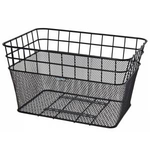 CESTINO ANTERIORE RETTANGOLARE IN RETE 40x30x22cm. *NERO* - BRN "Belgio"