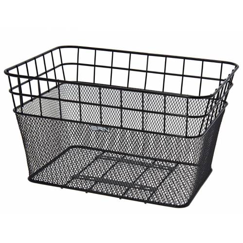 CESTINO ANTERIORE RETTANGOLARE IN RETE 40x30x22cm. *NERO* - BRN "Belgio"