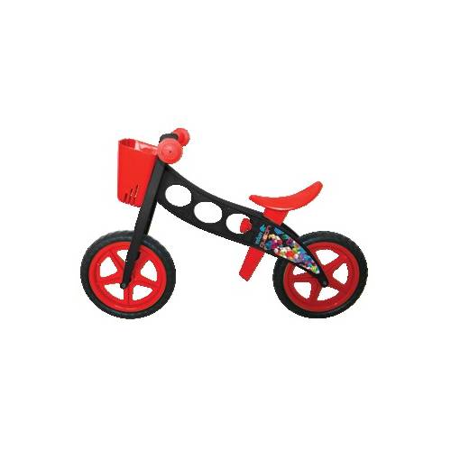 CICLO 12 PEDAGOGICO IN PLASTICA SENZA PEDALI *NEROROSSO* - N'FUN N'RIDE "Quadri"