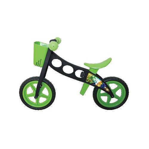 CICLO 12 PEDAGOGICO IN PLASTICA SENZA PEDALI *NEROVERDE* - N'FUN N'RIDE "Urban"