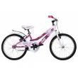CICLO 20 MTB FEMMINA TELAIO 28 ACCIAIO 1 VELOCITA' *BIANCO FUXIA* -  DOUBLEZZ "Flora"