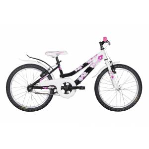 CICLO 20 MTB FEMMINA TELAIO 28 ACCIAIO 1 VELOCITA' *BIANCO NERO* -  DOUBLEZZ "Flora"