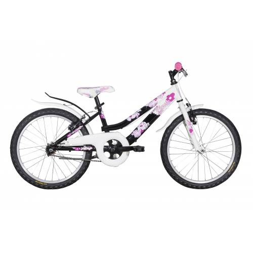 CICLO 20 MTB FEMMINA TELAIO 28 ACCIAIO 1 VELOCITA' *BIANCO NERO* -  DOUBLEZZ "Flora"