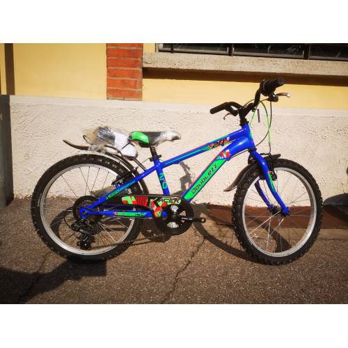 CICLO 20 MTB MASCHIO TELAIO 28 ACCIAIO 6 VELOCITA' *BLU ROSSO VERDE" - DOUBLEZZ Racer