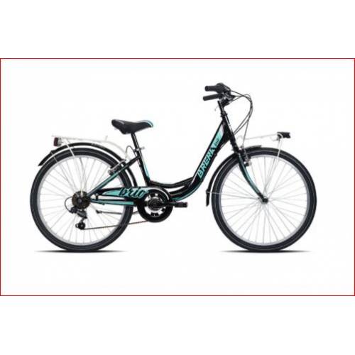 CICLO 24 CITY DONNA TELAIO 34 ACCIAIO MONOTUBO 1 VELOCITA' *NERO AZZURRO* - BRERA Brio Love