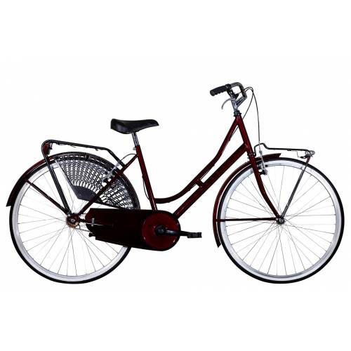 CICLO 26 OLANDA DONNA TELAIO 45 ACCIAIO 1 VELOCITA' FRENI V-BRAKE *BORDEAUX* - DOUBLEZZ Olanda