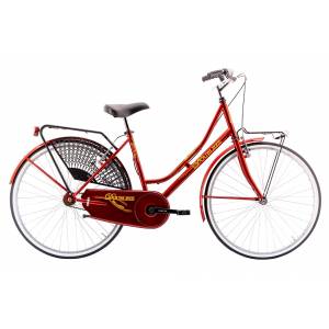 CICLO 26 OLANDA DONNA TELAIO 45 ACCIAIO 1 VELOCITA' FRENI V-BRAKE *ROSSO* - DOUBLEZZ Olanda