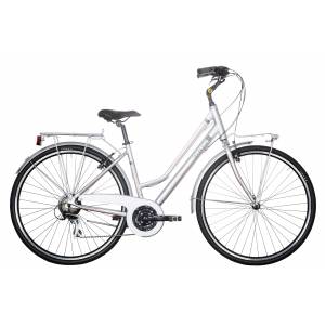 CICLO 28 CITY DONNA TELAIO 45 ALLUMINIO 21 VELOCITA' CAMBIO ACERA *ARGENTO OPACO* - DOUBLEZZ "Travel Lady"