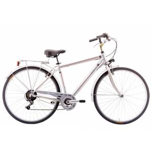 CICLO 28 CITY UOMO TELAIO 52 ALLUMINIO 7 VELOCITA' *ARGENTO OPACO* - DOUBLEZZ "Travel Man"