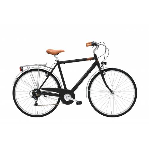 CICLO 28 CITY UOMO TELAIO 55 ACCIAIO 6 VELOCITA' *NERO OPACO* - ADRIATICA Trend Man