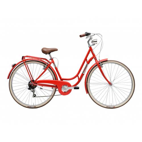 CICLO 28 SPORT DONNA TELAIO 48 ACCIAIO 6 VELOCITA' *ROSSO OPACO* - ADRIATICA Danish Lady