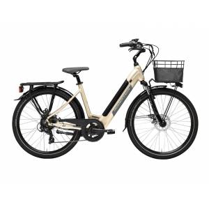 CICLO ELETTRICO DONNA 26 TELAIO 45 ALLUMINIO CON BATTERIA INTEGRATA 6 VELOCITA' *CHAMPAGNE* - ADRIATICA E1 Lady