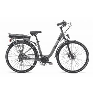 CICLO ELETTRICO DONNA 28 TELAIO 43 ALLUMINIO 7 VELOCITA' *GRIGIO MAGNETIC* - WORLD DIMENSION Glow Lady