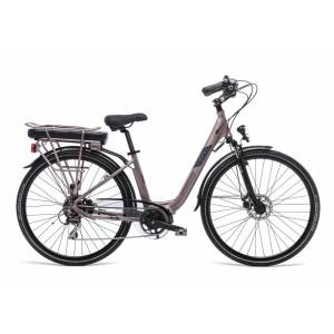 CICLO ELETTRICO DONNA 28 TELAIO 43 ALLUMINIO 7 VELOCITA' *MALVA* - WORLD DIMENSION Glow Lady