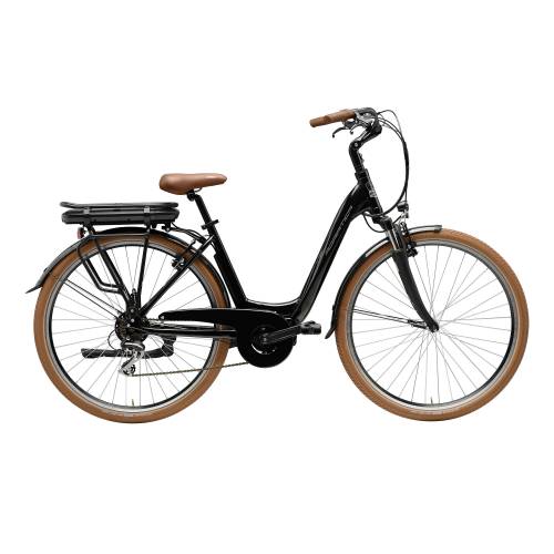 CICLO ELETTRICO DONNA 28 TELAIO 45 ALLUMINIO 7 VELOCITA' *NERO* - ADRIATICA New Age Lady