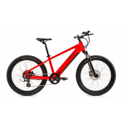 CICLO ELETTRICO MTB 24 TELAIO 35 ALLUMINIO 7 VELOCITA' *ROSSO* - WORLD DIMENSION Flash