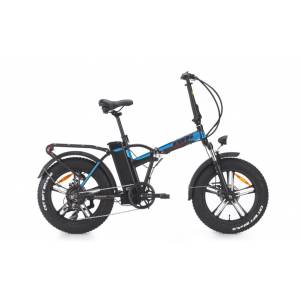 CICLO ELETTRICO UNISEX 20  TELAIO 44 ALLUMINIO 7 VELOCITA' *NEROBLU* - WORLD DIMENSION Rockers