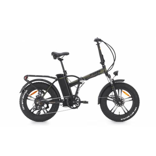 CICLO ELETTRICO UNISEX 20  TELAIO 44 ALLUMINIO 7 VELOCITA' *NEROVERDE* - WORLD DIMENSION Rockers