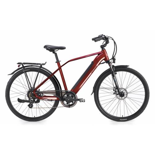 CICLO ELETTRICO UOMO 28 TELAIO 46 ALLUMINIO 7 VELOCITA' *ROSSO OPACO* - WORLD DIMENSION Haira Man