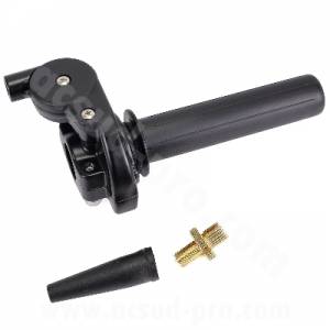 COMANDO GAS RAPIDO IN ALLUMINIO TIPO DOMINO CON ROTELLA *NERO* - NOEND