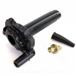 COMANDO GAS RAPIDO IN ALLUMINIO TIPO DOMINO SENZA ROTELLA *NERO* - NOEND