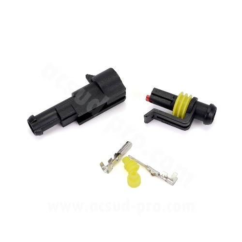 CONNETTORE ELETTRICO A 1 PIN MASCHIO/FEMMINA SIGILLATO