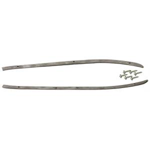 COPPIA LISTELLI INOX FISSA TAPPETINO CENTRALE PIAGGIO VESPA 50/125