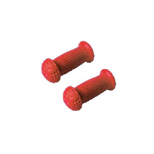 COPPIA MANOPOLE CICLO BIMBO CON PARAMANI d.22x100mm. *ROSSO*