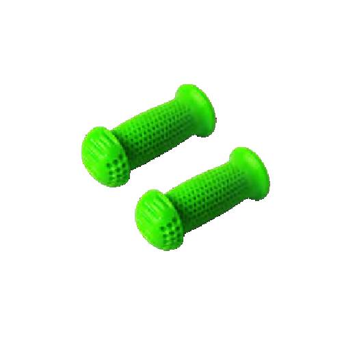 COPPIA MANOPOLE CICLO BIMBO CON PARAMANI d.22x100mm. *VERDE*