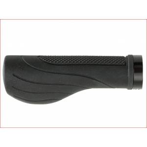 COPPIA MANOPOLE CICLO ERGONOMICHE l.140+140mm. FISSAGGIO A COLLARINO *NERO*