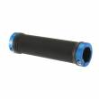 COPPIA MANOPOLE CICLO MTB d.22x120mm. LOCK RING *AZZURRO* - WAG Gripper