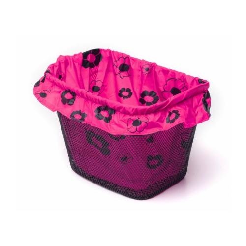 COPRICESTO ANTERIORE IN NYLON FANTASIA *FUXIA* FIORI NERI