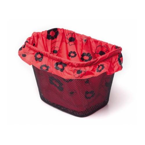 COPRICESTO ANTERIORE IN NYLON FANTASIA ROSSO FIORI NERI