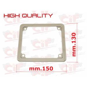 CORNICE TARGA 6 CIFRE CICLOMOTORE ACCIAIO INOX LUCIDATA