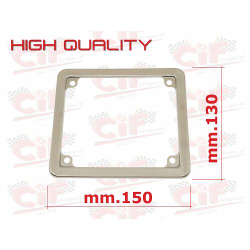 CORNICE TARGA 6 CIFRE CICLOMOTORE ACCIAIO INOX LUCIDATA