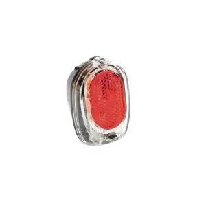 FANALE POSTERIORE CICLO 1 LED TRASPARENTE CON CATARIFRANGENTE ROSSO