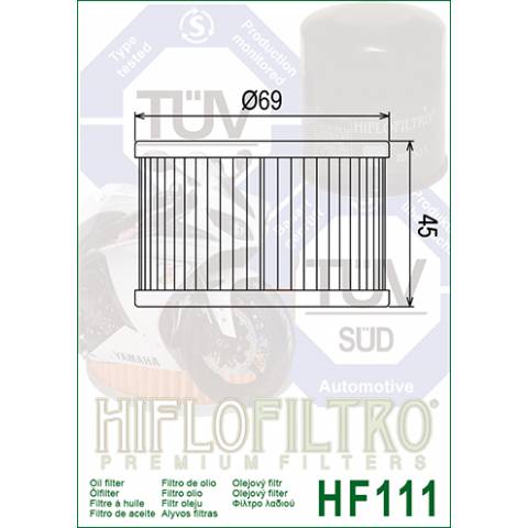 FILTRO OLIO HIFLO HF111