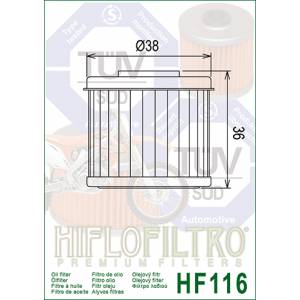 FILTRO OLIO HIFLO HF116 ( ug.HF115)