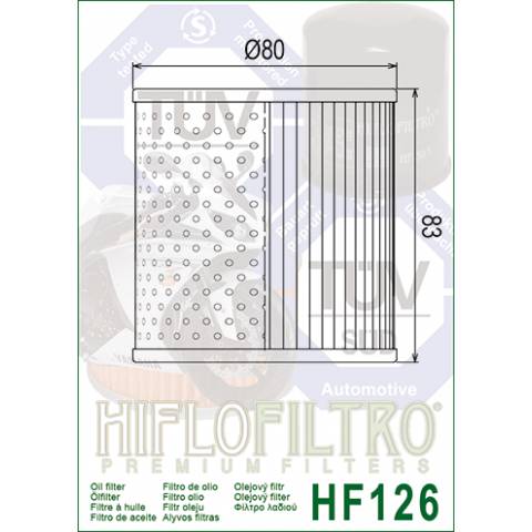 FILTRO OLIO HIFLO HF126