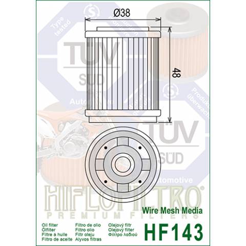 FILTRO OLIO HIFLO HF143