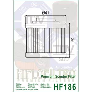 FILTRO OLIO HIFLO HF186  Premium Scooter