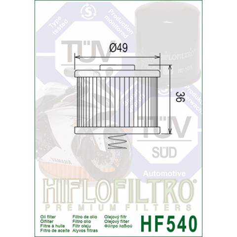 FILTRO OLIO HIFLO HF540