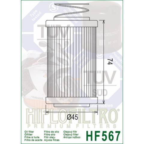 FILTRO OLIO HIFLO HF567