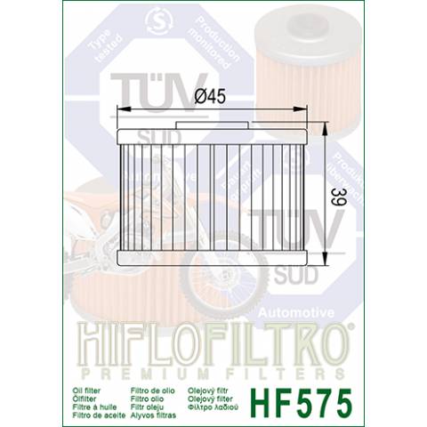 FILTRO OLIO HIFLO HF575