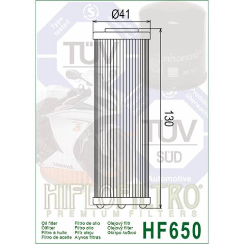 FILTRO OLIO HIFLO HF650