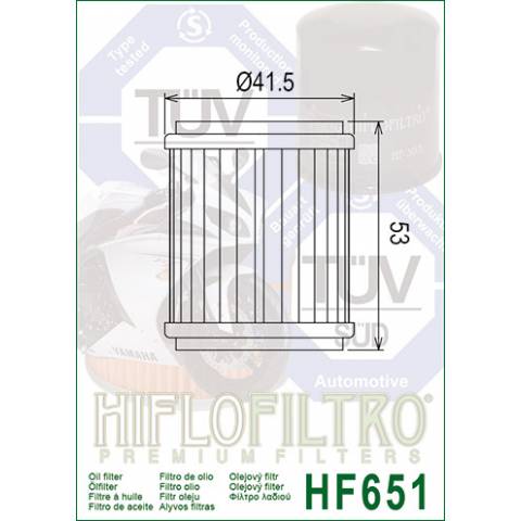 FILTRO OLIO HIFLO HF651