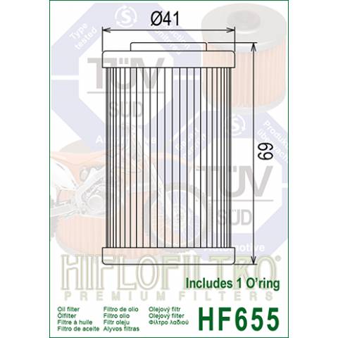 FILTRO OLIO HIFLO HF655