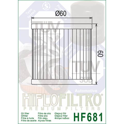 FILTRO OLIO HIFLO HF681