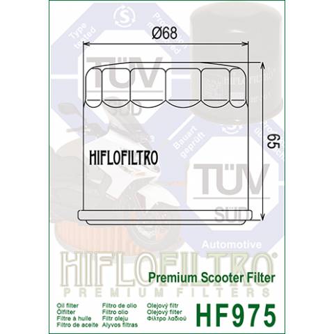 FILTRO OLIO HIFLO HF975 Premium Scooter
