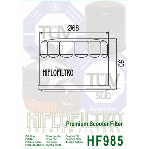 FILTRO OLIO HIFLO HF985 Premium Scooter